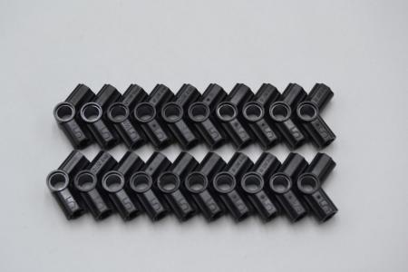 LEGO 20 x Verbinder schwarz Black Technic Axle and Pin Connector #5 Angled 32015