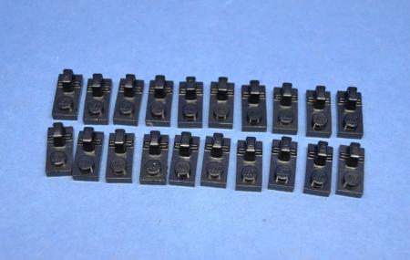 LEGO 20 x Basisscharniere 1x2 1 Finger oben schwarz black plate w. stud 30383