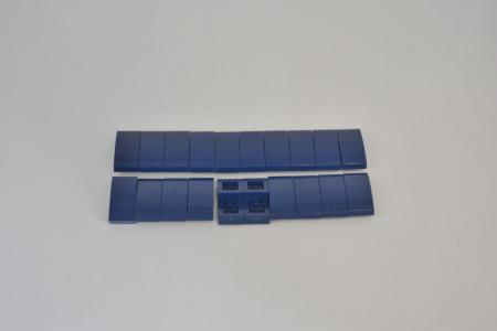 LEGO 20 x Dachstein gebogen dunkelblau Dark Blue Slope Curved 2x1x2/3 11477