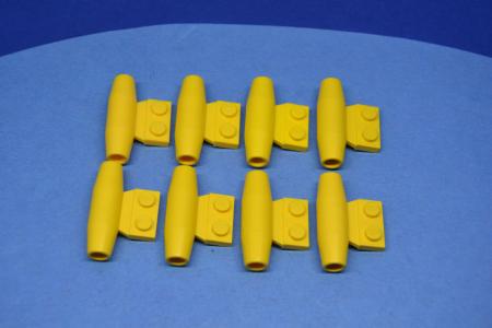 LEGO 8 x FlugzeugdÃ¼se gelb Yellow Engine Smooth Small 1x2 Side Plate 3475b