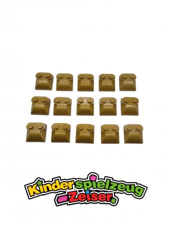 LEGO 15 x Motorhaube Dachstein Pearl Gold Slope Curved 2x2x2/3 Two Studs 47457