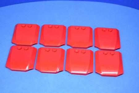 LEGO 8 x Motorhaube Dach rot Red Wedge 4x4x2/3 Triple Curved 45677