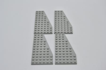 LEGO 4 x FlÃ¼gelplatte rechts althell grau Light Gray Plate 12x6 Right 30356