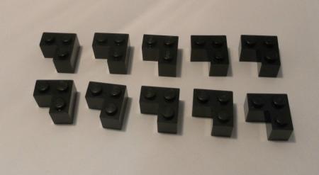LEGO 10 x Eckstein Winkel Ecke 2x2 schwarz black corner brick 2357 235726