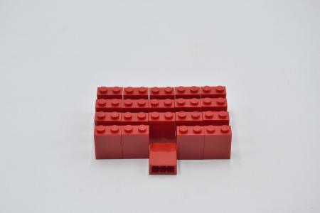 LEGO 20 x Wand StÃ¼tze rot Red Brick 1x2x2 with Inside Stud Holder 3245c