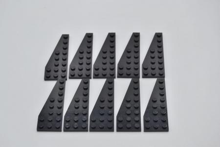 LEGO 10 x FlÃ¼gelplatte links schwarz Black Wedge Plate 8x3 Left 50305