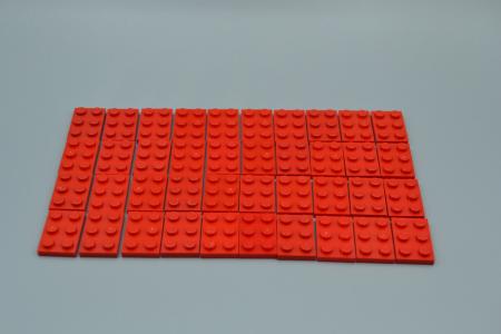 LEGO 40 x Basisplatte 2x3 rot red basic plate 3021 302121