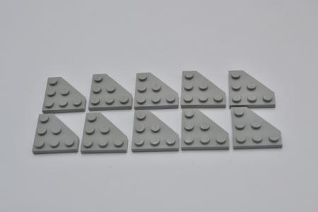 LEGO 10 x Ecke Platte althell grau Light Gray Wedge Plate 3x3 Cut Corner 2450