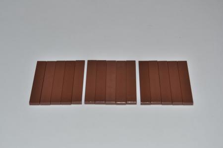 LEGO 15 x Platte Kachel Fliese rotbraun Reddish Brown Tile 1x8 4162
