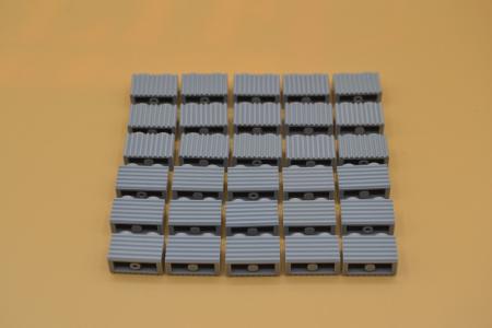 LEGO 30 x Stein geriffelt neuhell grau Light Bluish Gray Brick 1x2 Grille 2877 