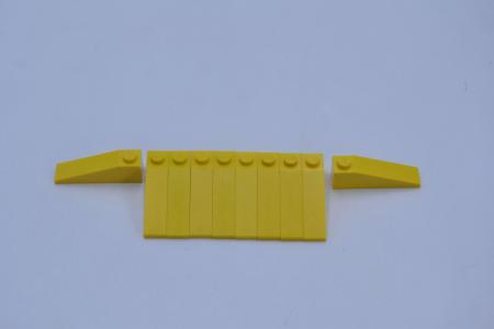 LEGO 10 x Dachstein SchrÃ¤gstein Dachziegel gelb Yellow Slope 18 4x1 60477