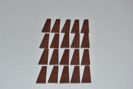 LEGO 20 x FlÃ¼gelplatte links rotbraun Reddish Brown Wedge Plate 4x2 Left 41770