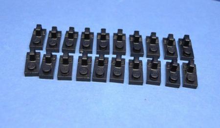 LEGO 20 x Basisscharniere 1x2 1 Finger oben schwarz black plate w. stud 30383