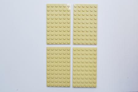 LEGO 4 x Basisplatte beige Tan Plate 6x10 3033 4624185