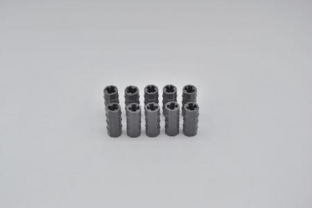 LEGO 10 x Technic HÃ¼lse neues dunkelgrau Dark Bluish Gray connector 2L 6538b