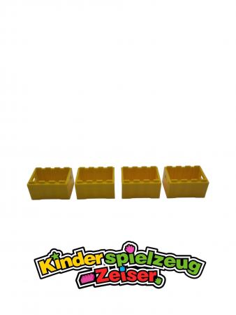 LEGO 4 x Kiste Box gelb Yellow Container Crate 3x4x1 2/3 with Handholds 30150 