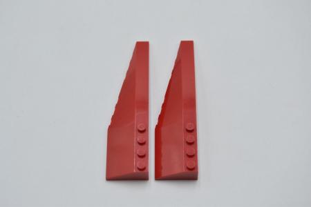 LEGO 2 x Keilstein FlÃ¼gel links rot Red Wedge 12x3 Left 42061