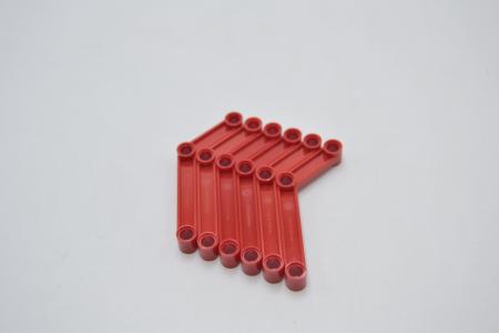 LEGO 6 x Gelenk Liftarm gebogen rot Red Technic Link 1x9 Bent 6-4 64451