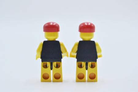 LEGO 2 x Figur Minifigur Classic Town Mann Eisenbahn trn037 aus Set 4547 10002 