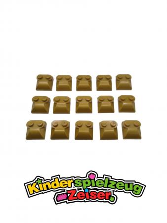 LEGO 15 x Motorhaube Dachstein Pearl Gold Slope Curved 2x2x2/3 Two Studs 47457