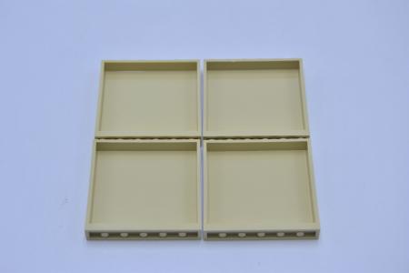 LEGO 4 x Paneele Mauer Wand Element beige Tan Panel 1x6x5 59349