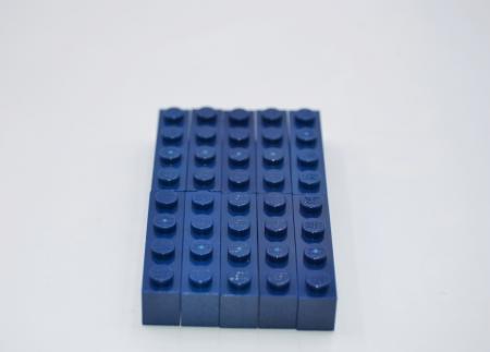 LEGO 10 x Basisstein dunkel blau Dark Blue Basic Brick 1x4 3010 4264569