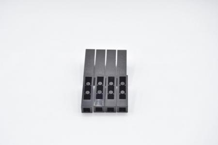 LEGO 8 x Stein Säule schräg 1x2x3 negativ schwarz black roof tile 2449 244926