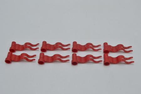 LEGO 8 x Flagge Fahne Welle links rot Red Flag 4x1 Wave Left 4495a