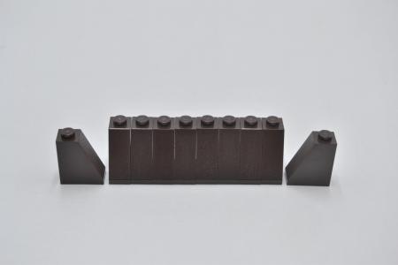 LEGO 10 x SchrÃ¤gstein dunkelbraun Dark Brown Slope 65 2x1x2 60481