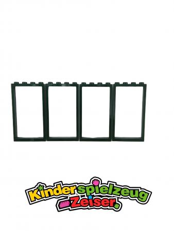 LEGO 4 x Fensterrahmen dunkelgrÃ¼n Dark Green Door Frame 1x4x6 2 Holes Top 60596