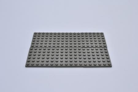 LEGO 6 x Basisplatte alt dunkelgrau Dark Gray Basic Plate 6x6 3958 4121924