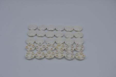 LEGO 30 x Rundplatte gleiter Platte Fliese 2x2 weiß white circular plate 2654