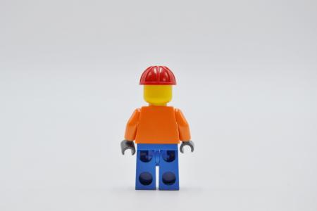 LEGO Figur Minifigur Minifigures Town City Construction Worker Orange cty0110a