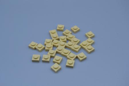 LEGO 30 x Basisplatte Bauplatte Grundplatte beige Tan Basic Plate 1x1 3024