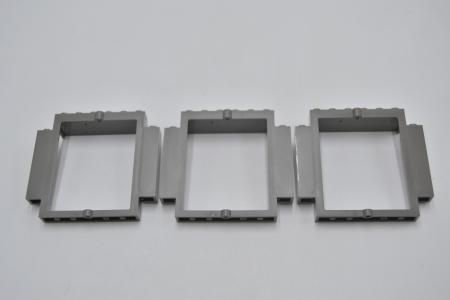 LEGO 3 x TÃ¼r Rahmen alt dunkelgrau Dark Gray Door Frame 2x8x6 Swivel 30101