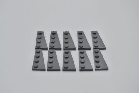 LEGO 10 x Platte rechts neues dunkelgrau Dark Bluish Gray Plate 4x2 Right 41769