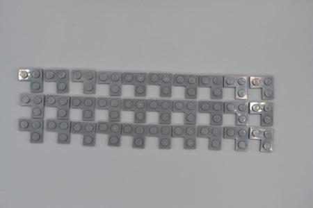 LEGO 30 x Eckplatte neues dunkelgrau Dark Bluish Gray Plate 2x2 Corner 2420 