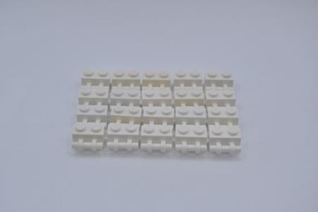 LEGO 20 x Stein 1x2 Griff weiß white brick w. stick 30236 4140626