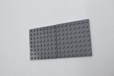 LEGO 2 x Basisplatte Bauplatte neues dunkelgrau Dark Bluish Gray Plate 8x8 41539