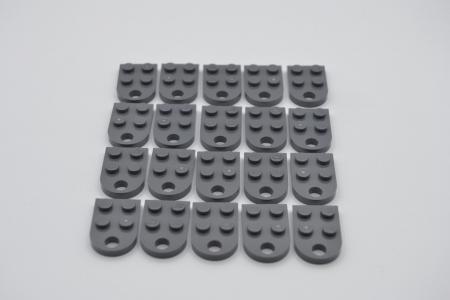 LEGO 20 x AnhÃ¤ngerplatten neues dunkelgrau Dark Bluish Gray Plate 3x2 Hole 3176