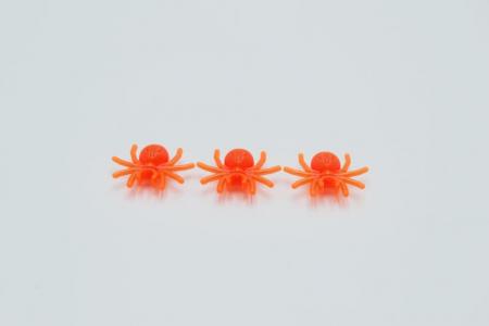 LEGO 3 x Tier Spinne Trans-Neon Orange Spider with Round Abdomen and Clip 30238