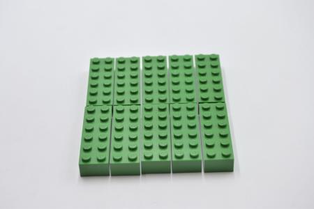 LEGO 10 x Basisstein Grundbaustein grÃ¼n Green Basic Brick 2x6 2456