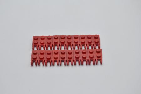 LEGO 20 x Scharnierplatte rot Red Hinge Plate 1x2 2 Fingers on End 44302 