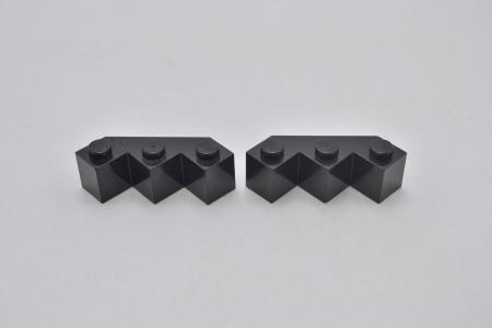 LEGO 2 x Diagonalstein Mauerstein schwarz Black Brick Modified Facet 3x3 2462