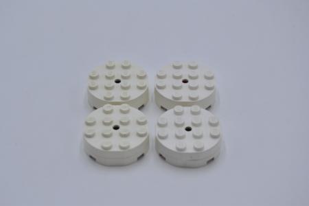 LEGO 4 x Plattenspieler weiÃŸ White Turntable 4x4 Complete Faceted 3404ac01