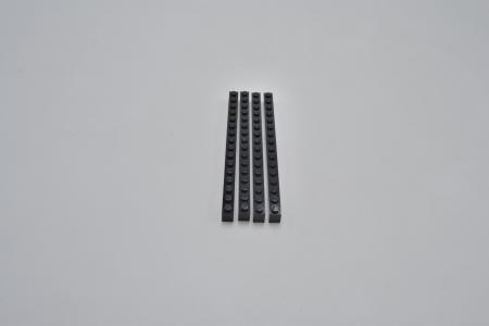 LEGO 4 x Basisstein Baustein Grundstein schwarz Black Brick 1x16 2465 246526