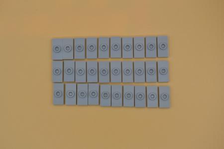 LEGO 30 x Fliese neuhell grau Light Bluish Gray Plate 1x2 without Groove 3794a