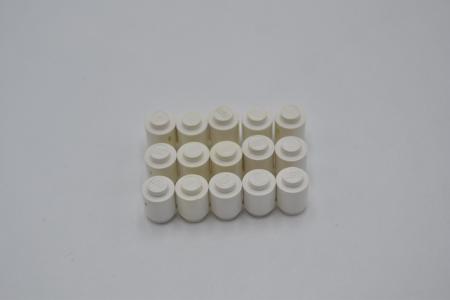 LEGO 15 x Stein rund geschlossen weiÃŸ White Brick Round 1x1 Solid Stud 3062a