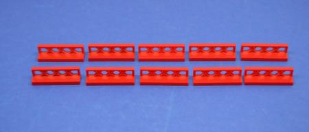 LEGO 10 x System Zaun Gatter ZÃ¤une rot Red Fence 1x4x1 3633 4187280