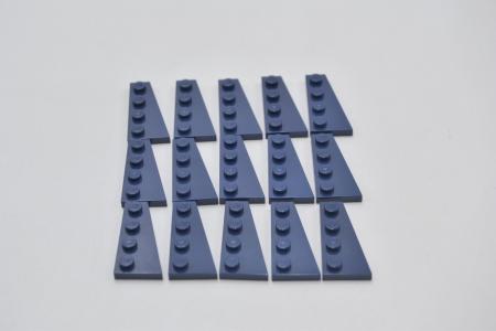 LEGO 15 x FlÃ¼gelplatte rechts dunkelblau Dark Blue Wedge Plate 4x2 Right 41769